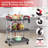 Portable Folding Service Cart, 3 Tier Folding Utility Cart