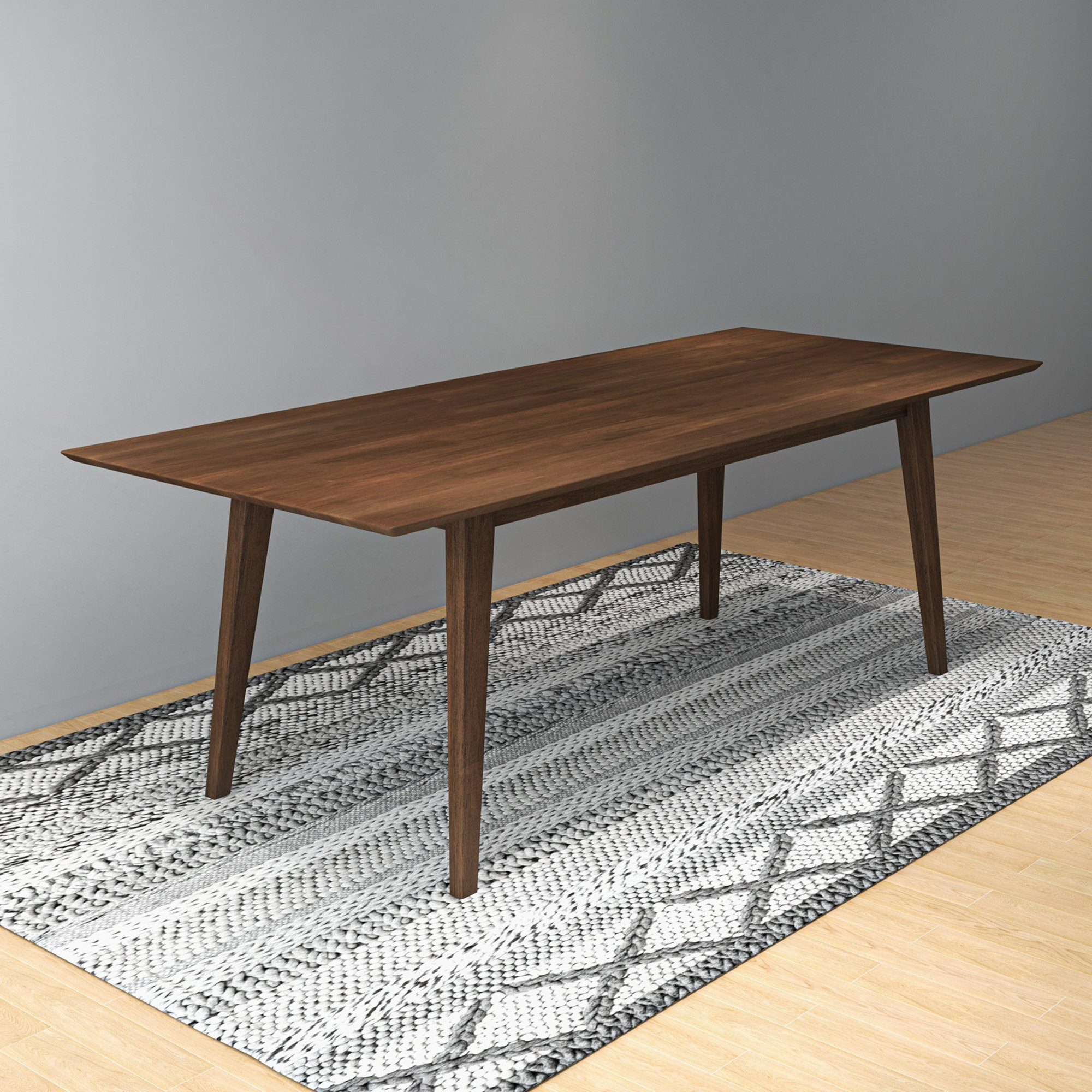 George Oliver Levi Modern Style Wood Rectangular Dining Kitchen Table ...