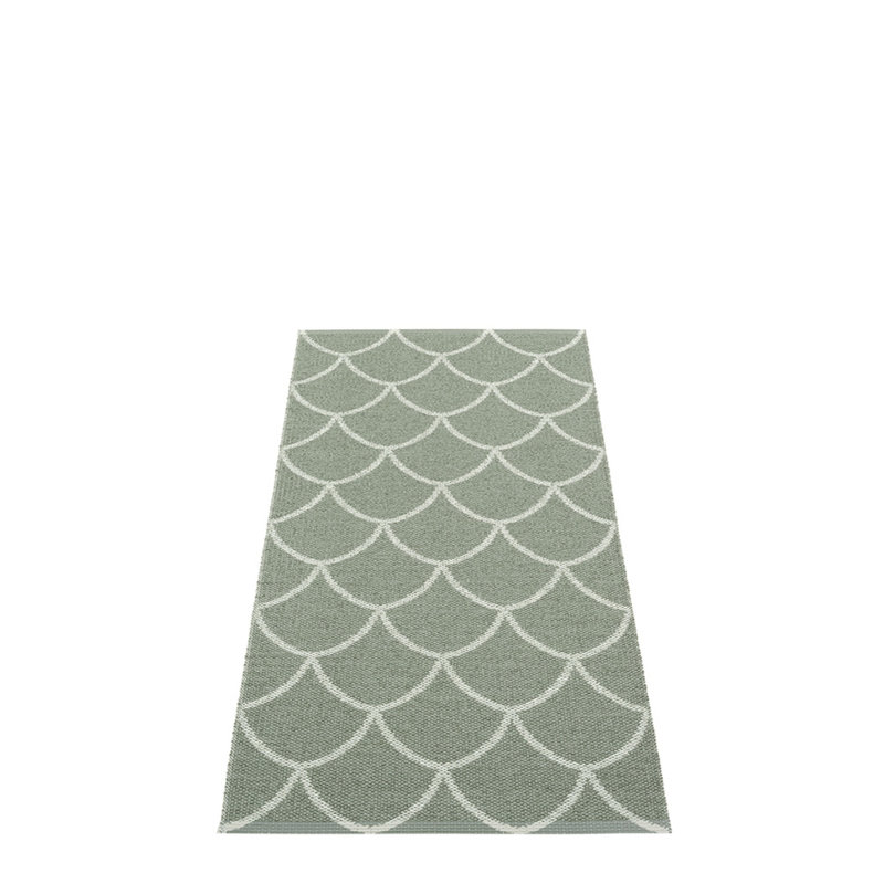 Kotte Storm/Gray Area Rug, Green/White, Runner 2'3" x 5"
