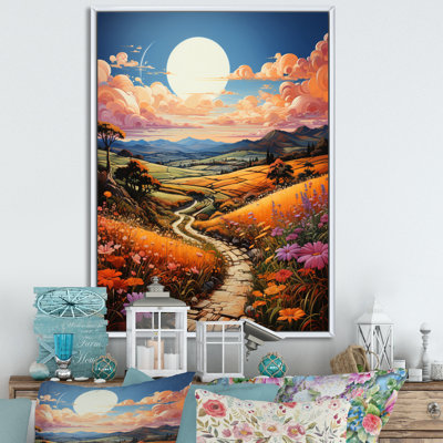 "Beguna Farm Summer Fauvist Field III", reproduction d'art sur toile