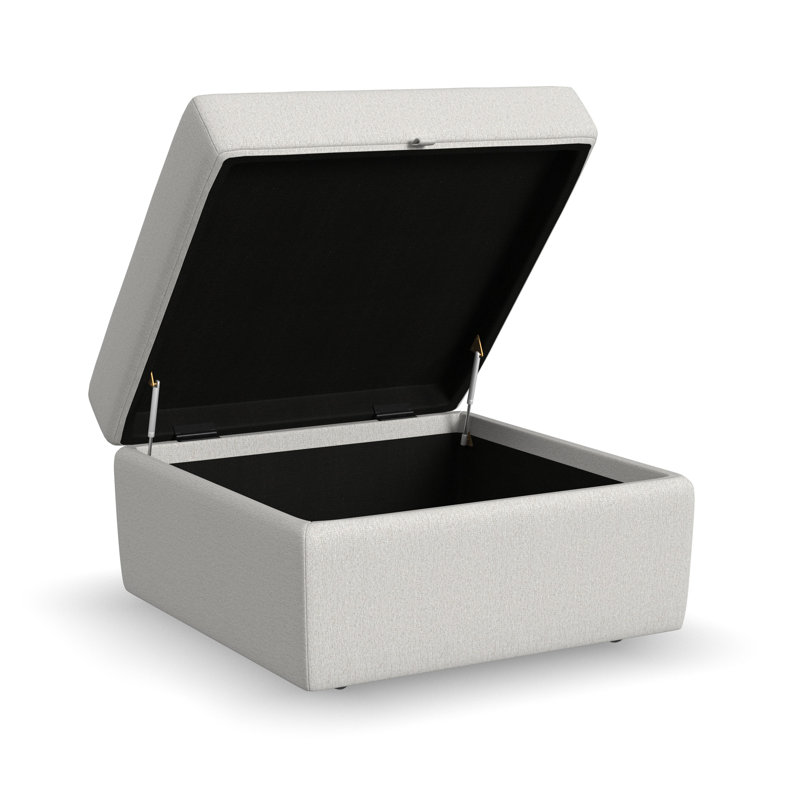 Repose-pieds de rangement carré Flex de 31 po de largeur, Mélange de polyester gris clair