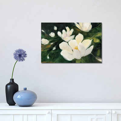 Magnolia Blooms in Zoom 1 Piece Wrapped Canvas Painting