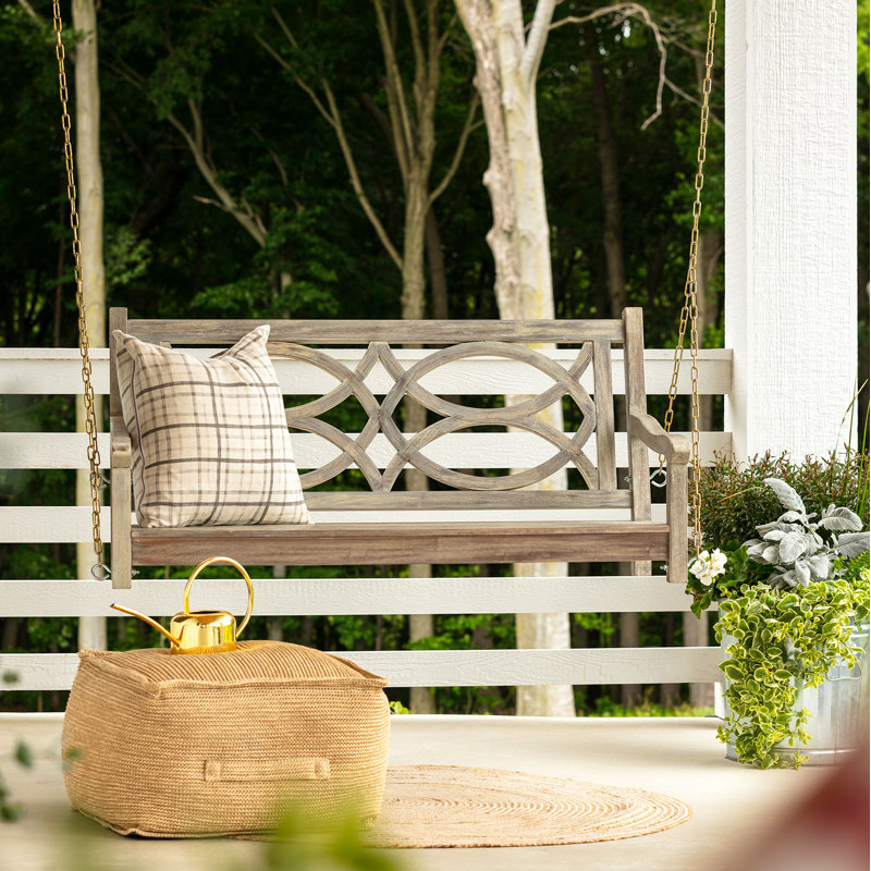Domeier 2 Person Mahogany Porch Swing