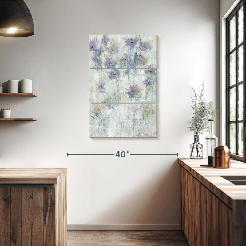 Fresque florale lavande Avery I, H 38 po x l 24 po