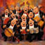 Music Band - Art abstrait contemporain encadré pour la maison