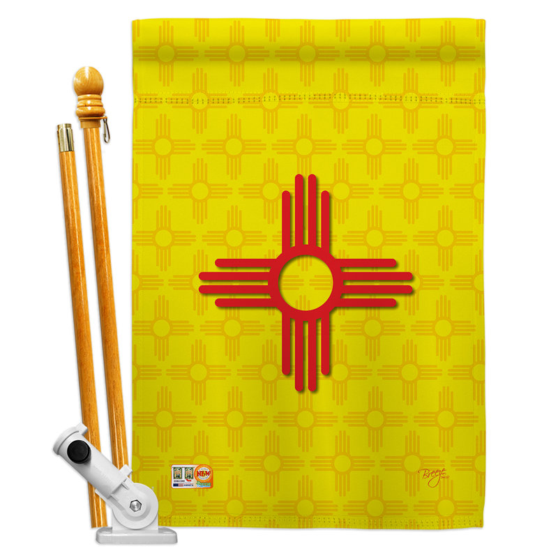 Double Sided 40'' H x 28'' W Polyester Flag Set
