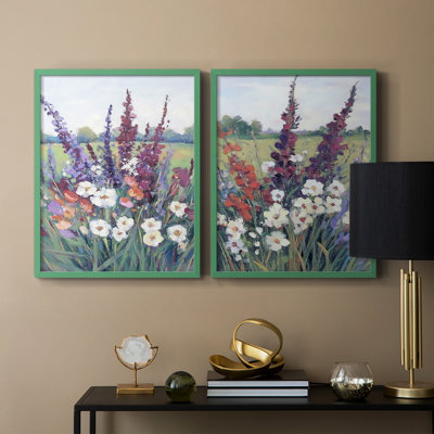 Série FLORAL DCxxxvi-Impression encadrée de qualité supérieure - prête à être accrochée - aucun clou requis - aucun clou requis