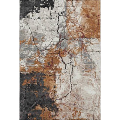 Premium Machine Washable Mayfield AMF2431 Abstract Rug