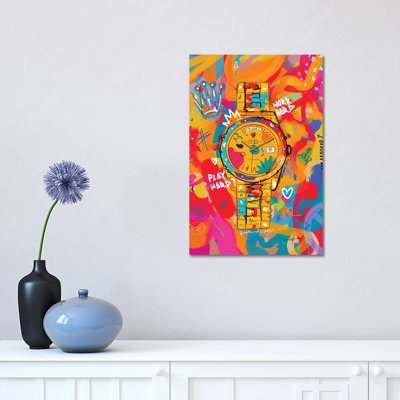 Rolex Friday  Hustle Hard Tall by Nuwarhol  Wrapped Canvas Graphic Art Print