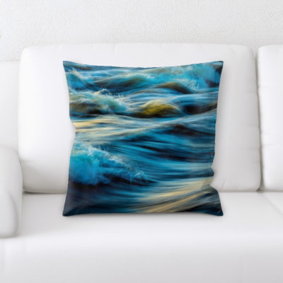 Faux Leather Throw Pillow