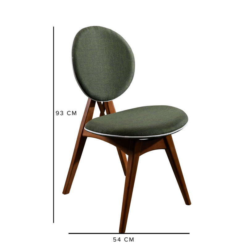 Chaise d'appoint revêtue de lin King Louis, Vert