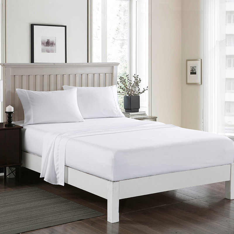 Microfiber Sheet Set, White, King