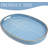 Blue Oval Plastic Serving Tray