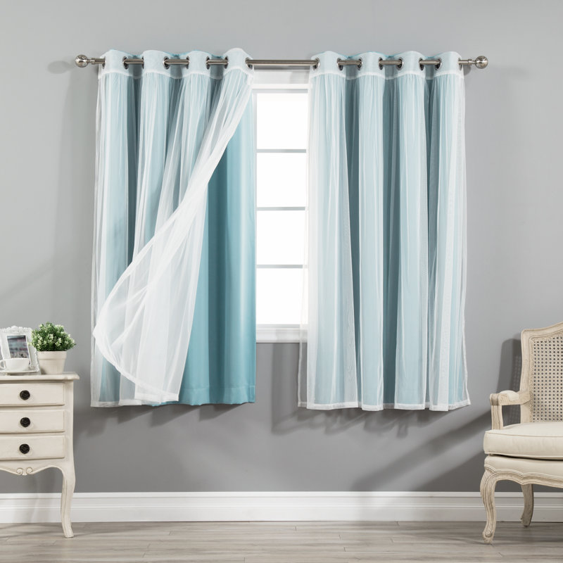 Panneau coulissant en polyester Natascha, L 52 po x L 63 po, Océan
