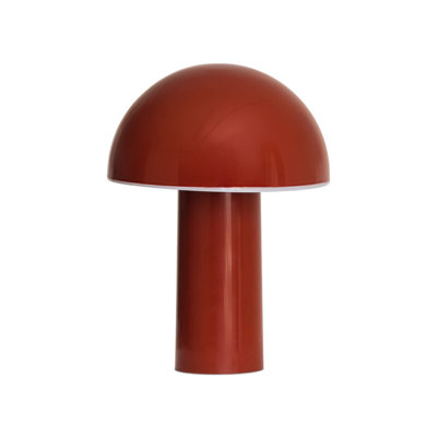Celia 10" Mushroom Portable LED Table Lamp, 3-Way Dimming and Rechargeable