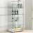 Modern Glass Display Cabinet With Large Drawers, Quick-Assembly, LED Lights, Tempered Glass Shelves, And 2-Door Storage For Living Room And Bedroom-892313053