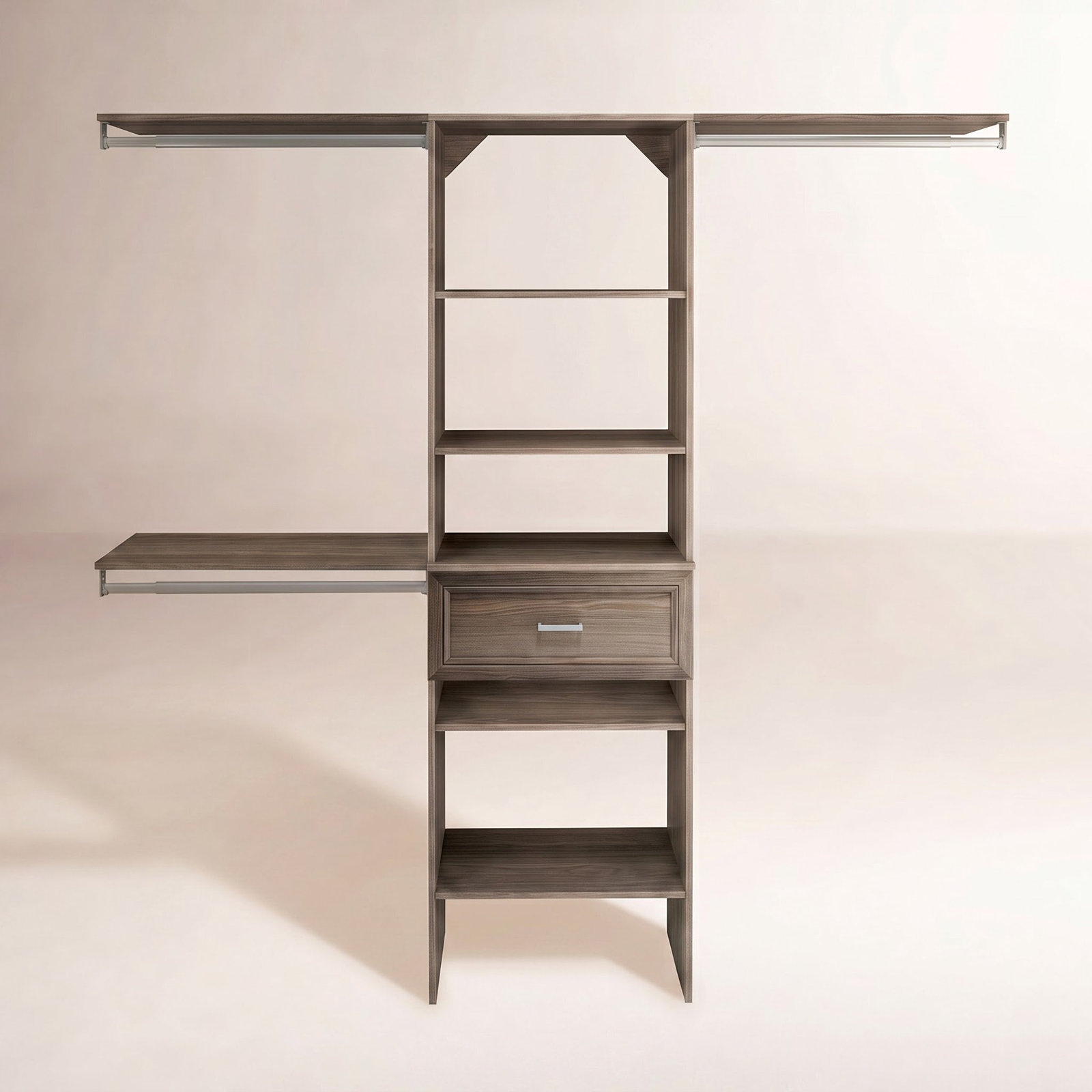 SuiteSymphony Closet System with Drawer, Natural Gray