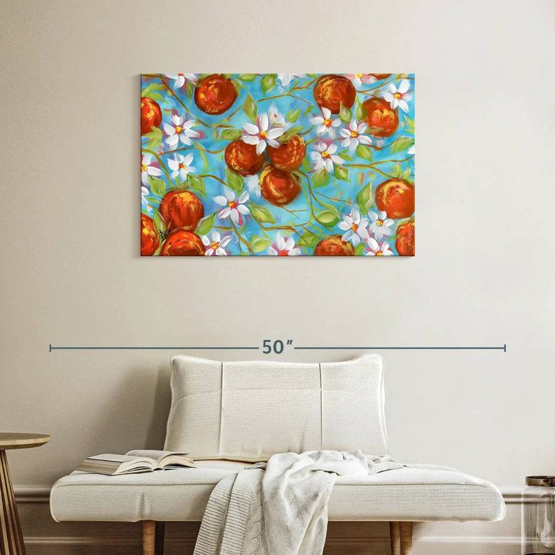 Yarlin Orange Blossoms, 24" H x 36" W