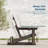 HDPE Glider Adirondack Chair 3-Position Adjustable, All-Weather Glider Rocking Outdoor Chair for Garden, Lawn & Porch-390487756