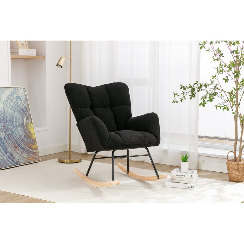 Chaise de chambre à coucher Teddy, Noir