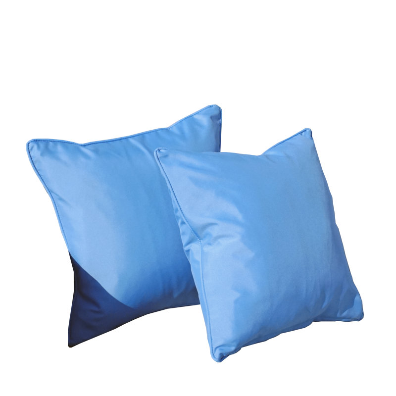 Outdoor Reversible Throw Pillow, Blue