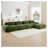 4-Seat Olive Green Corduroy Modular L-Shaped Sectional Sofa, No Assembly Required Chaise Lounge for Living Rooms & Media Rooms-334133323-334133325