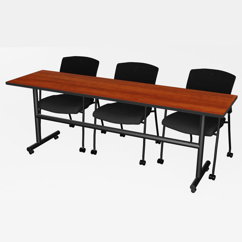 Table de nidification 72 po x 24 po Inbox Zero Kobe, H 29 po x L 84 po x P 24 po, Cerisier, 3