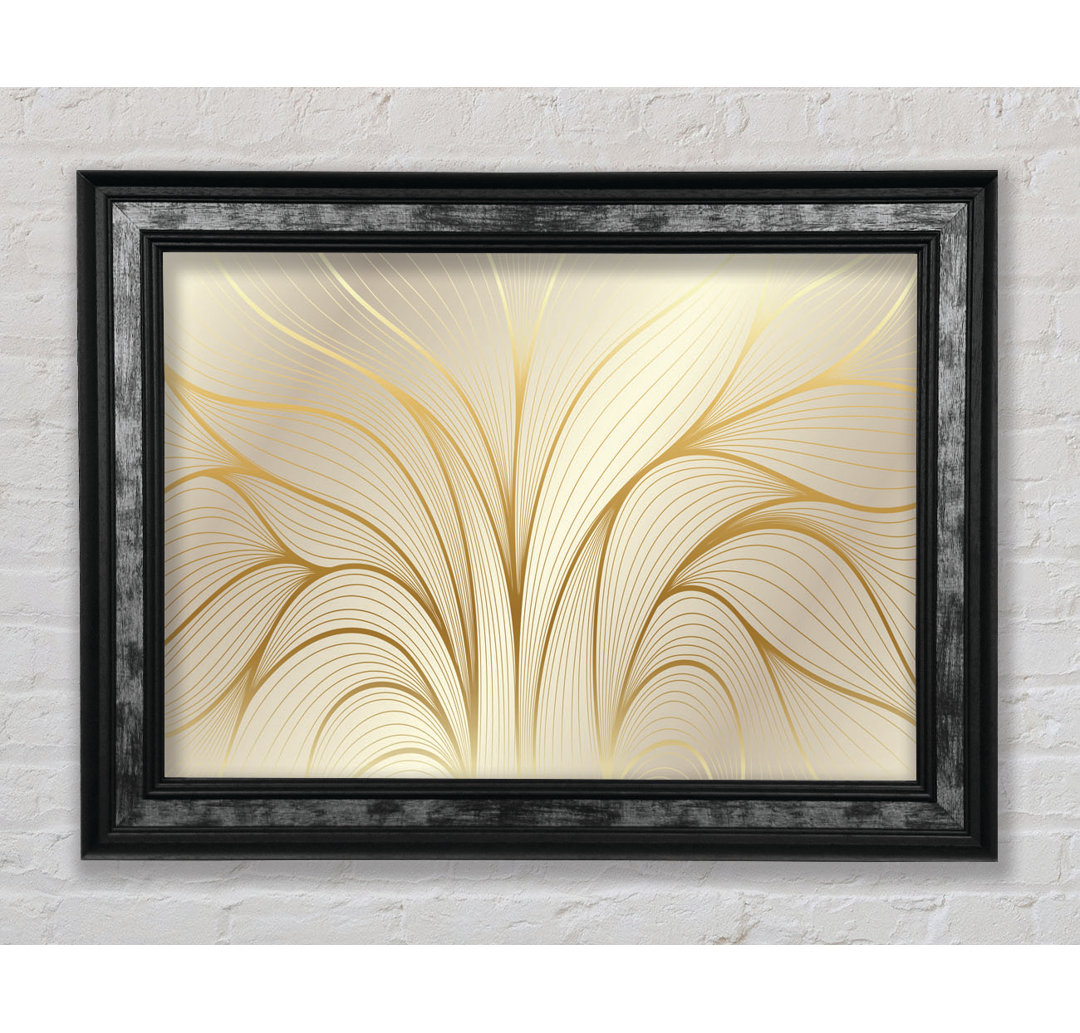 Gold Leaf Lines - Einzelner Bilderrahmen Kunstdrucke