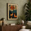 Deer at Sunrise Japandi - Wrapped Canvas-684230761-684230767