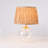 17" Clear Hammered Glass Table Lamp Set with Ditsy Yellow Floral Shade