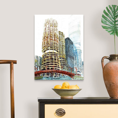 " Chicago - Marina Towers (Corncob Buildings) " by Eleanor Doughty