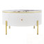 Table basse ronde avec 2 grands tiroirs-1820981283