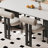 Nordic light luxury rectangular dining table set-104102167