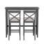 Ensemble de coin-repas à hauteur de bar rectangulaire en bois de 48 po Farmhouse