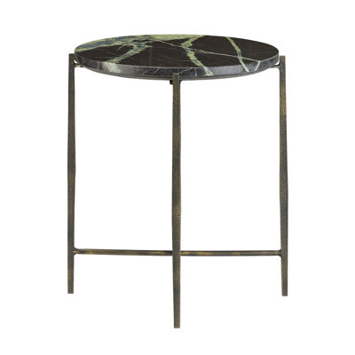 Round Green Marble Accent_End Table