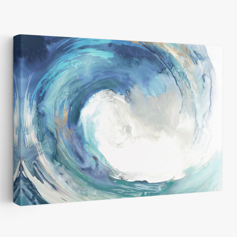 Vague et océan, collier à eau, H 24 po x l 36 po
