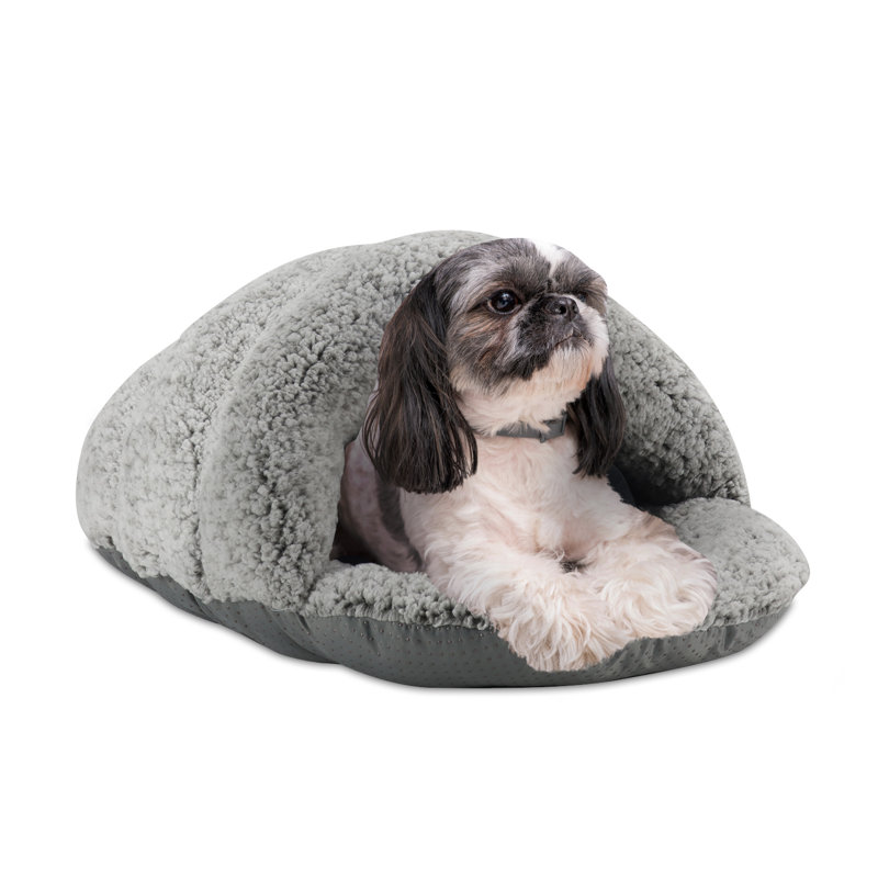 Thatcham Polyester Pet Bed, Small (10" H x 17" W x 23" D, Silver