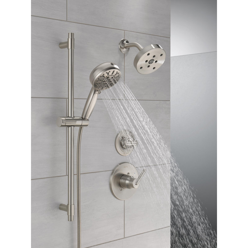 ProClean 7-Spray Hand Shower with Slide Bar, Handheld Shower with High Pressure Spray, Lumicoat Polished Nickel