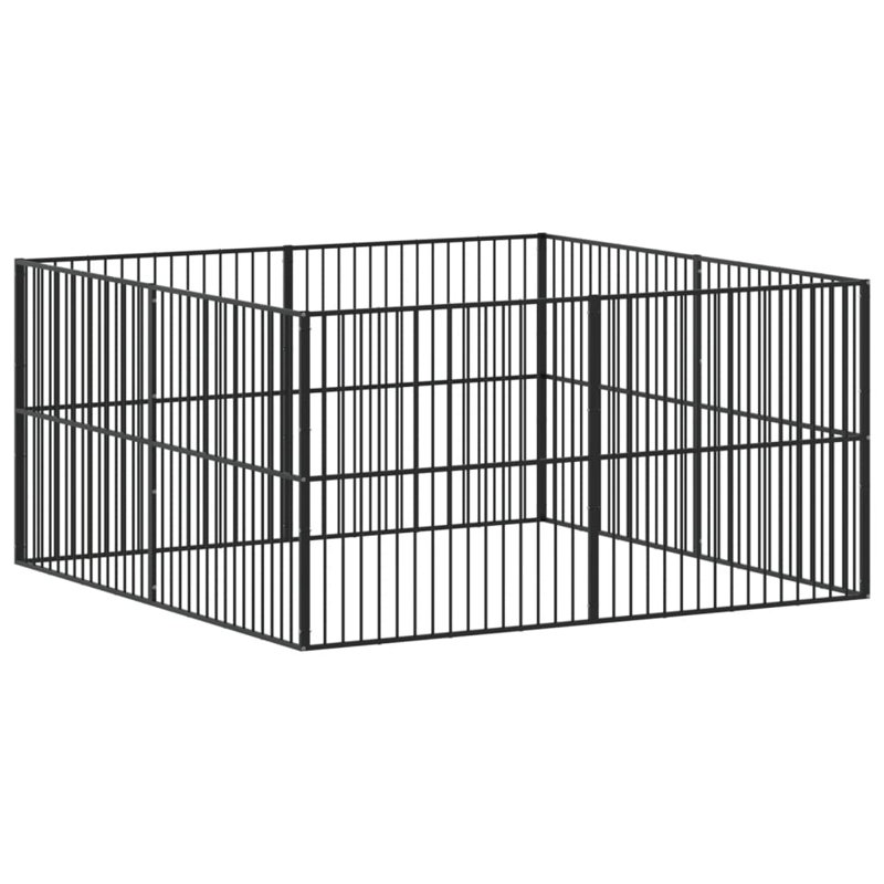 Turnersville 100cm H Galvanised Steel Exercise Pen, 100cm H x 200cm W x 200cm D