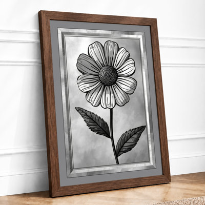 Daisy Study Botanical - Framed Print