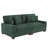 2 - Piece Upholstered Hunter Green Corduroy Modular Sectional Sofa with Pillow Back and Solid Wood Legs-187782826