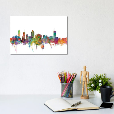 Montreal, Canada Skyline by Michael Tompsett - 1 Piece Wrapped Canvas Wall Art