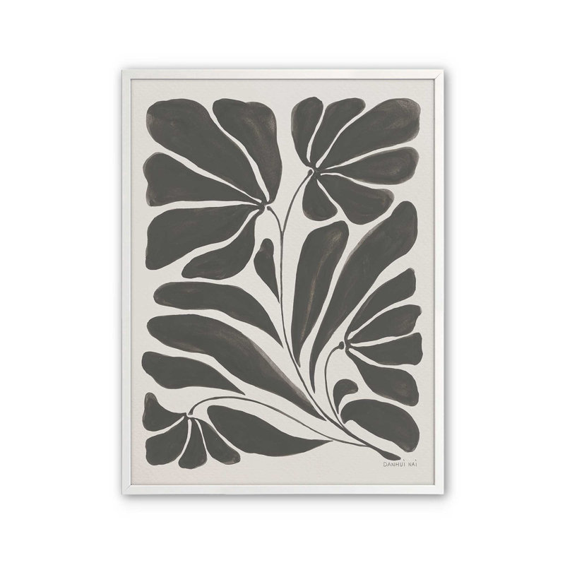 «Blooming Joy II» par - Impression sur toile tendue, H 40 po x l 30 po, Papier avec cadre ouvert sans passe-partout, Blanc