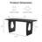 5 Piece Dining Table Set, Kitchen Table &Chairs Set with Rectangel Table and 4 Bouclé Chairs, Dinner Table with Sculptural Cutouts Base for Dining Room-1451984255