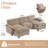 Shugar Solid and Manufactured Wood U-Shaped Sectional-110188850