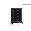 Commode 4 tiroirs Livingston G02850-CH Noir