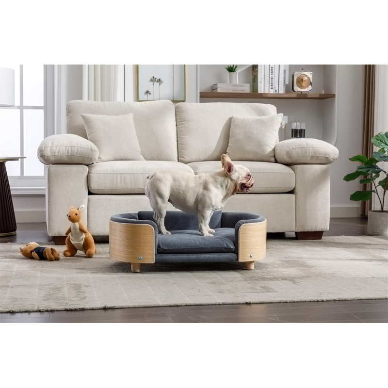 Canapé pour chien de taille moyenne, Moyen (H 9,85 po x l 30,7 po x P 20,08 po), Gris foncé