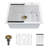 Quartz Kitchen Sink - 25X22" White Granite Composite Drop-In Kitchen Sink