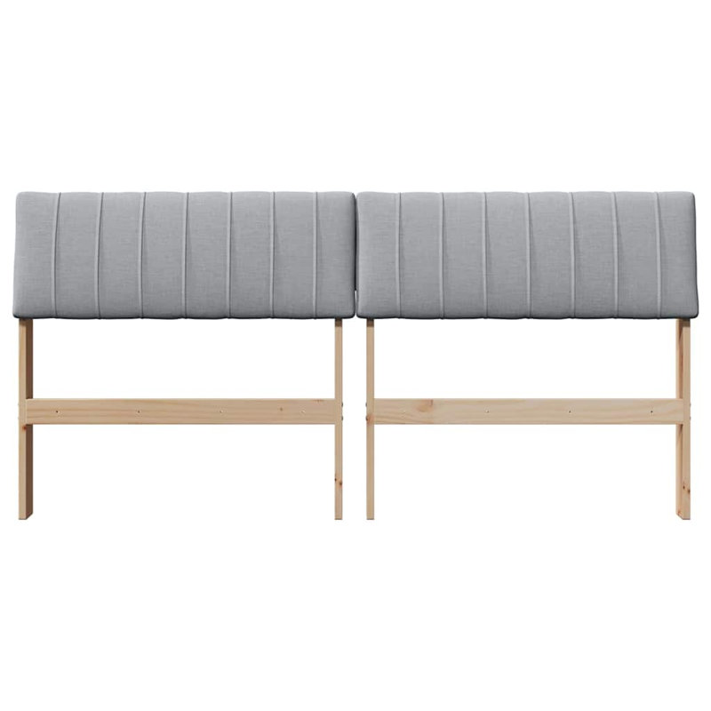 Solid Wood Headboard, Brown, Queen, Light Grey