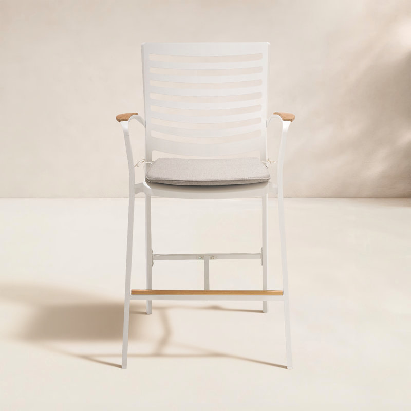 Brix Aluminum Outdoor Stool with Cushion